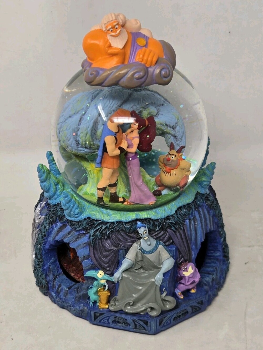 Disney Vintage Hercules, Megara & Hades Musical Snow Globe Song “I Won’t Say”
